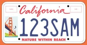 Bay Area Special License Plate